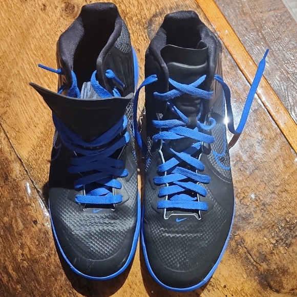 Nike Black and Blue High-Top Sneakers Hyperfuse - Picture 3 of 5